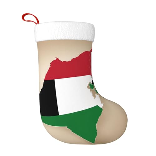 ssmbnvv Bas de Noël doux imprimé drapeau des Émirats arabes unis Map01, bas de cheminée, bas de Noël personnalisé, pour décoration de vacances