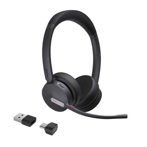 Yealink BH70 Dual Wireless Bluetooth Headset with Mic for Work, Teams Certified, up to 35h Talk Time, 147g All-Day Wearing Comfort, USB-C/A by Yealink - Used condition - US$59.15