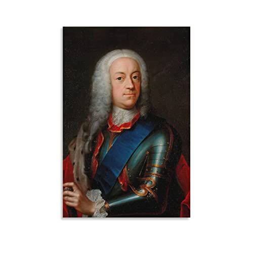 BDTSRT Leinwand Wandkunst Malerei Kein Rahmen 60X90cm King George II Artwork Cover