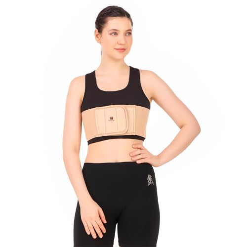 Image of Chest Rib Belt Elastic Wrap (Small) - Compression & Support Brace for Rib Injury, Chest Pain Relief, Muscle Strain Recovery for Men & Women