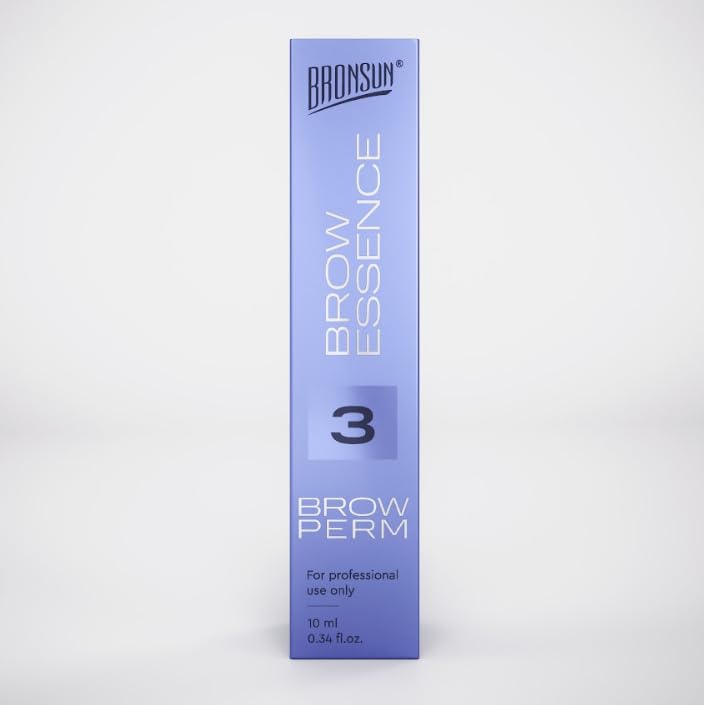 Bronsun Brow Perm #3, Nourishing Lotion for Brow Lamination, Gel, with Panthenol, Hydrolyzed Wheat Protein, Vitamin E, 0.34 fl.oz