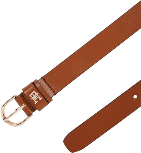 Tommy Hilfiger Damen Gürtel Essential Effortless 2,5 cm Ledergürtel, Braun (Cognac), 70 cm – Ansicht 2