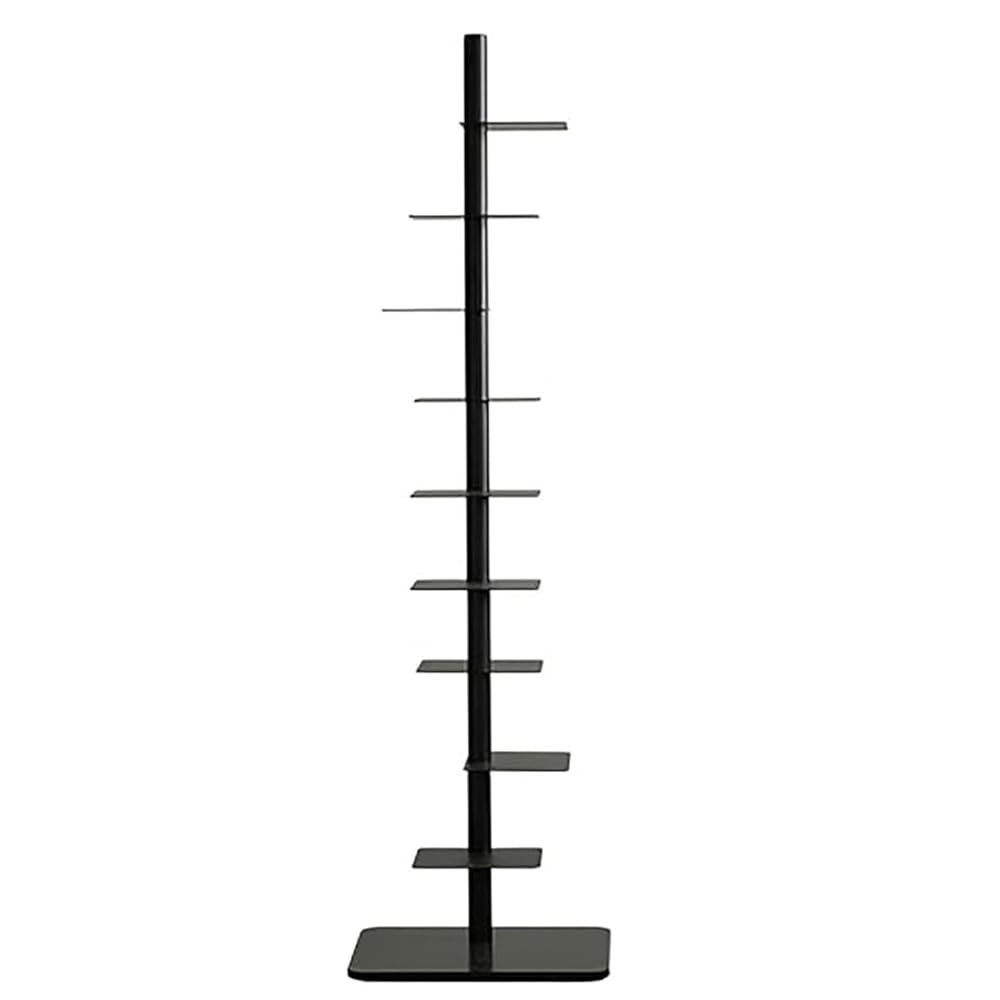 Amazon｜9層背表紙本棚、金属本棚、小スペースコーナー棚、垂直背表紙