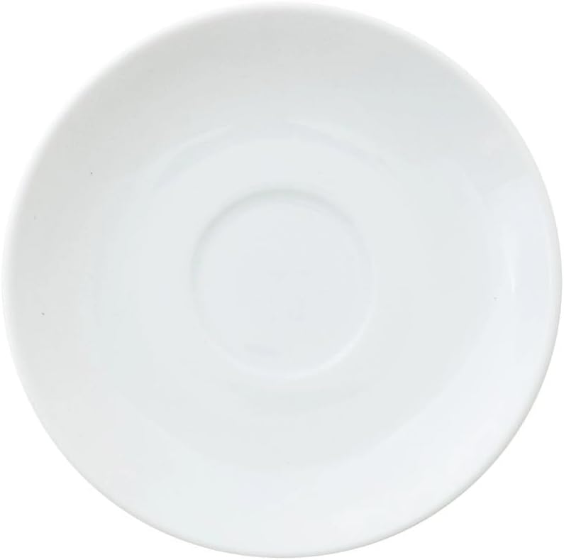 Koyo Pottery 50700059 Urban White Stacked Espresso Saucer, Dishwasher Safe, Made in Japan