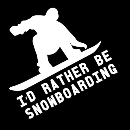 I'd Rather Be Snowboarding Snowboarder NOK Decal Vinyl Sticker |Cars Trucks...
