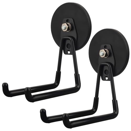 Image of MUTUACTOR Super Strong Magnetic Hooks,2pcs Powerful Magnetic Storage Hooks for Hanging Tools,Heavy Duty Magnetic Garage Hooks for Organizing Power Drill Drivers,Tool Box,Chest or Metal Cabinet
