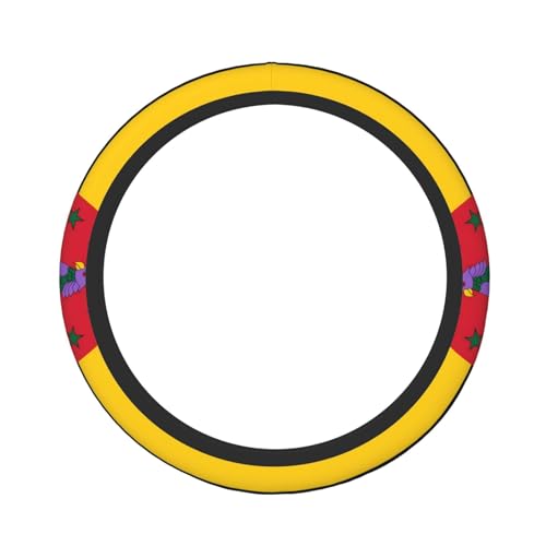 Funda para volante con diseño de bandera de la Commonwealth de Dominica, elástica, universal, antideslizante, de neopreno, para coche, SUV