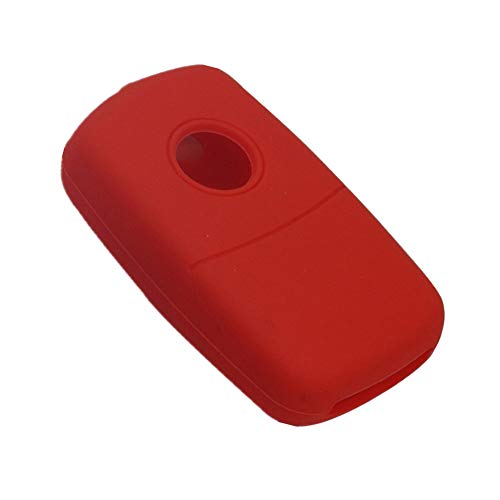 Happyit Silicone Car Key Cover Case for VW Volkswagen Amarok Polo Golf 4 5 6 MK4 Bora Jetta 2 Buttons (Red) - Image 3