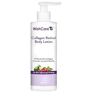 WishCare Collagen 1% Retinol Body Lotion – For Skin Tightening & Firming – With Niacinamide, Ceramide, Rosehip & Avocado – For Men & Women – 200 Ml
