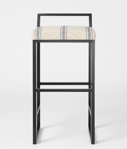 Addecor|Taburete tapizado Verek| Silla Alta Cocina tapizado| Diseño mobiliario para cocinas|45x45x80(Altura hasta el Asiento 65)