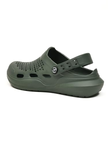 Image of Impakto Men's Clogs | Lightweight & Breathable EVA Waterproof Slip-Ons for Beach, Pool, Walking & Casual Use | Stylish and Skid Resistant with Backstrap | Quick Dry & Soft Cushioned Comfortable Mules