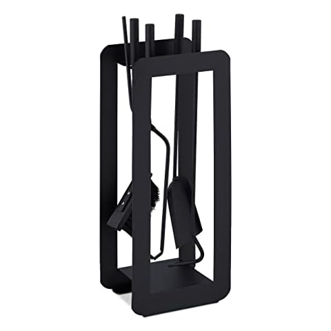 Relaxdays 5-Piece Modern Fireplace Set Cover