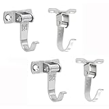 KKlewu ステンレス鋼製 スイング フック 4枚セット 壁掛け 天井 フック ネジフック 垂直 水平 吊りフック フレックス フック (360°回転)