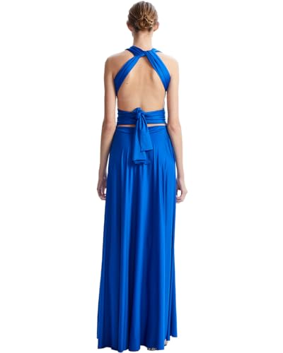 Image of Multi-Way Wrap Infinity Maxi Dress for Bridesmaids & Wedding Guest | 31 Colors for All Wedding Themes, One Size & Plus, 1 Dress for Any Events, Evening, Prom, Gala, Non-See-Through, Wrinkle-Free
