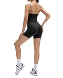 SUUKSESS Women 2 Pieces Workout Sets Padded Adjustable Straps Camis High Waist Tummy Control Biker Shorts Gym Active Wear Sets(Black, M)