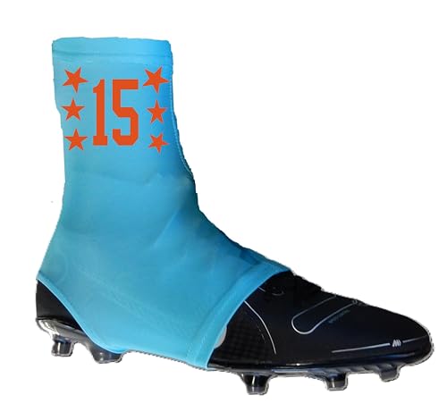 Ball Star Series Custom Sports Cleat Covers Spats - 12 Colors - Choose Your Numbers/Initials - Youth and Adult Sizes3