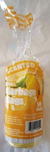 Greenbrier Lemon Scented 4 Gallon Yellow Trash Bags - 50 Count