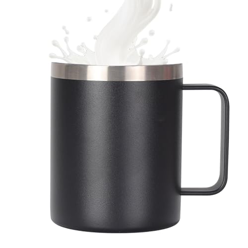 Taza de café de viaje, taza de viaje de acero inoxidable de 11 x 8,8 cm, taza de viaje para bebidas calientes, vaso de vacío de doble pared, taza de vacío aislada, taza de agua potable aislada, taza