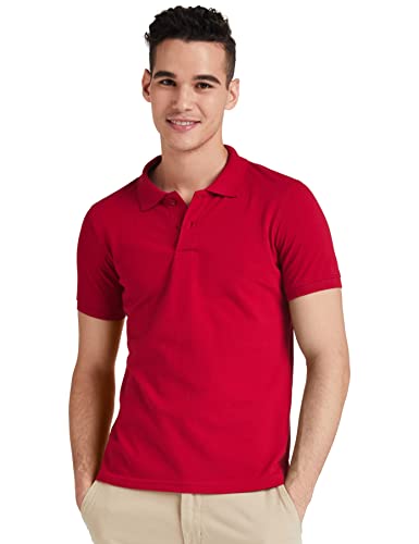 Image of Amazon Brand - Symbol Men's Cotton Rich Solid Polo Tshirt | Collar Tshirts | Half Sleeves | Plain-Regular Fit (Available in Plus Sizes and Combo Pack of 2)