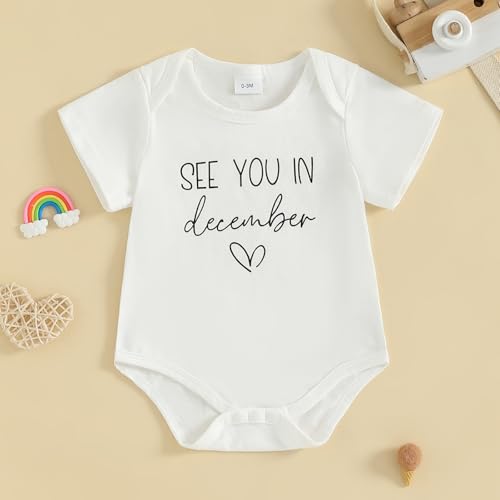 Image of woshilaocai Baby Announcement Bodysuit Pregnancy Reveal for Family | Pregnancy Reveal Ideas&New Baby Surprise for Grandparents, Husband, Aunt, Uncle, Gender Natural Romper, Funny Announcement
