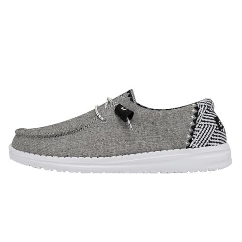 Image of HEYDUDE Women's Wendy Chambray | Women's Shoes | Women's Lace Up Loafers | Comfortable & Light-Weight