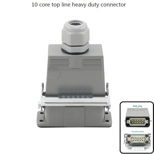 Conector industrial HDC-HA-010 resistente de 10 pines y 16A 2