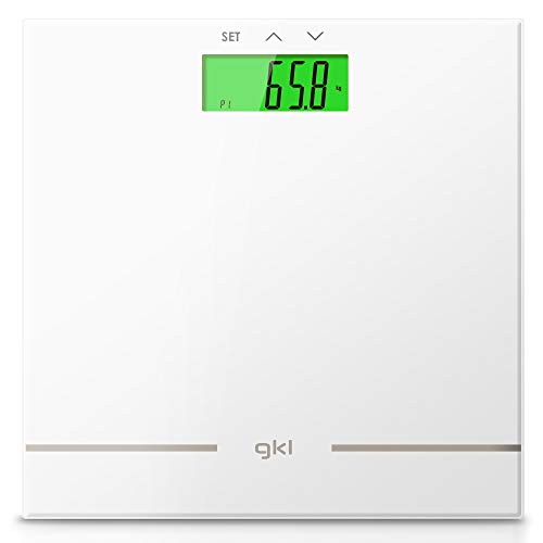 Báscula digital de baño de alta precisión con pantalla grande de 5-200 kg y división de 100 g (Pantalla color)