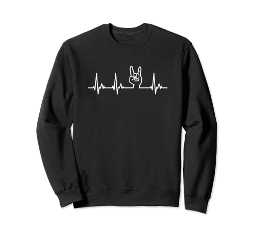 Diablo Horns My Heart Beats For Heavy Metal Mujer Hombre Sudadera