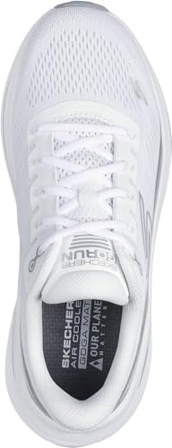 Skechers - Womens Max Cushioning Propulsion Sneakers, Color White/Silver, Size: 7.5 M US2