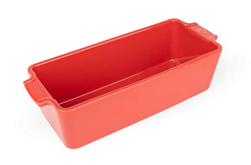 Peugeot - Ceramics Loaf Dish - Traditional Ceramic Loaf Dish with Handles - Red, 31 cm, 2l, 10.3 x 4.3 x 3.1 inch interior