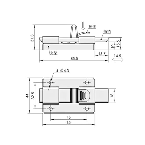 Serrure de porte d'armoire industrielle anti-vibration et solide - 4