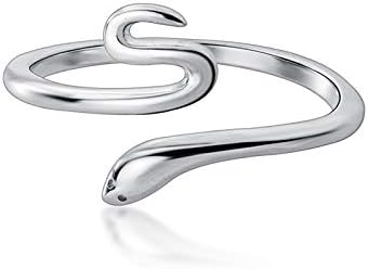 Amazon Tama 蛇 指輪 レディース リング シルバー925 サイズフリー 調整可能 9号 18号 セット 可愛い 人気 アクセサリー アレルギーフリー リング 通販