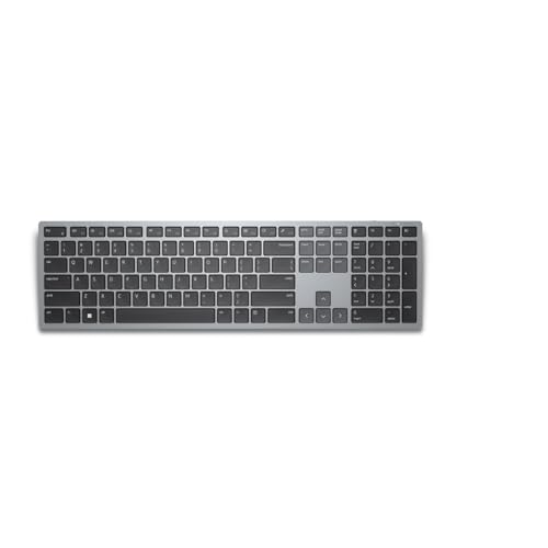 Dell Pro Plus Tastatur KB700 – Kabellose Premium Tastatur 2.4 GHz Bluetooth 5.0 Scherentasten Ziffernblock Multi-Device Copilot-Taste 36 Monate Batterie QWERTZ Deutsch - Titan Grau