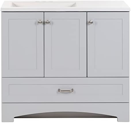 Spring Mill Cabinets Emlyn Bathroom Vanity with Sink, Pearl Gray