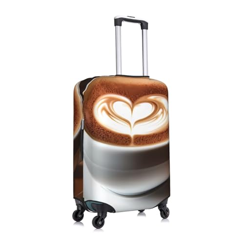 Coffee Cups Elastic Travel Luggage Cover, Washable Spandex Suitcase Protector, Anti-Scratch Fits 18-32 Inch3