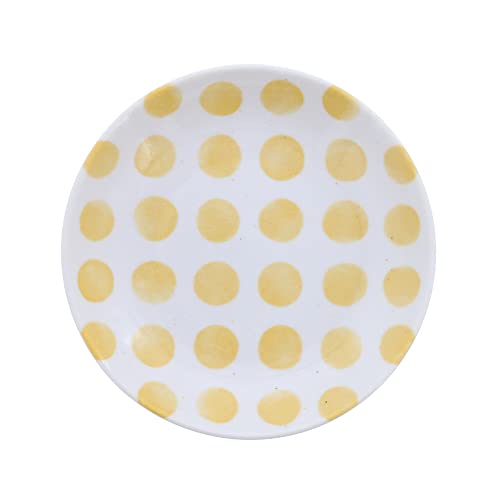 EAST table(イーストテーブル) 中皿 16.5cm KatoKato 水玉のお皿 イエロー 日本製 レンジ対応 食洗機対応 皿 プレート ea-006-04のサムネイル