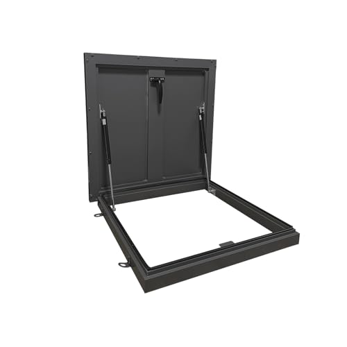 Roof Hatch Cover Aluminum Alloy Waterproof Skylight Access Hatch Hydraulic Support Rod Attic Access with Handle for Home Warehouse Commercial(55 * 55cm)