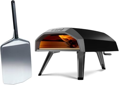 Ooni Koda 12 Gas Pizza Oven & Peel Bundle – 37 mbar Propane Outdoor Portable Oven For Stonebaked 12 Inch Pizzas in 60 Seconds, Includes 12" Pizza Peel and Gas Hose & Regulator