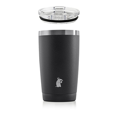 Thirsty Aardvark 16 oz Pint Tumbler, Double Wall Vacuum Insulated, Stainless Steel Black