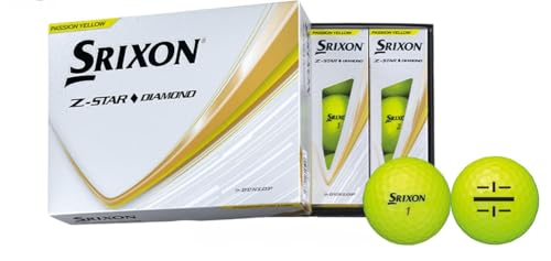 ゴルフボール スリクソン Z-STAR ダイヤモンド3 イエロー[1ダース /12球入り][ライン入り]