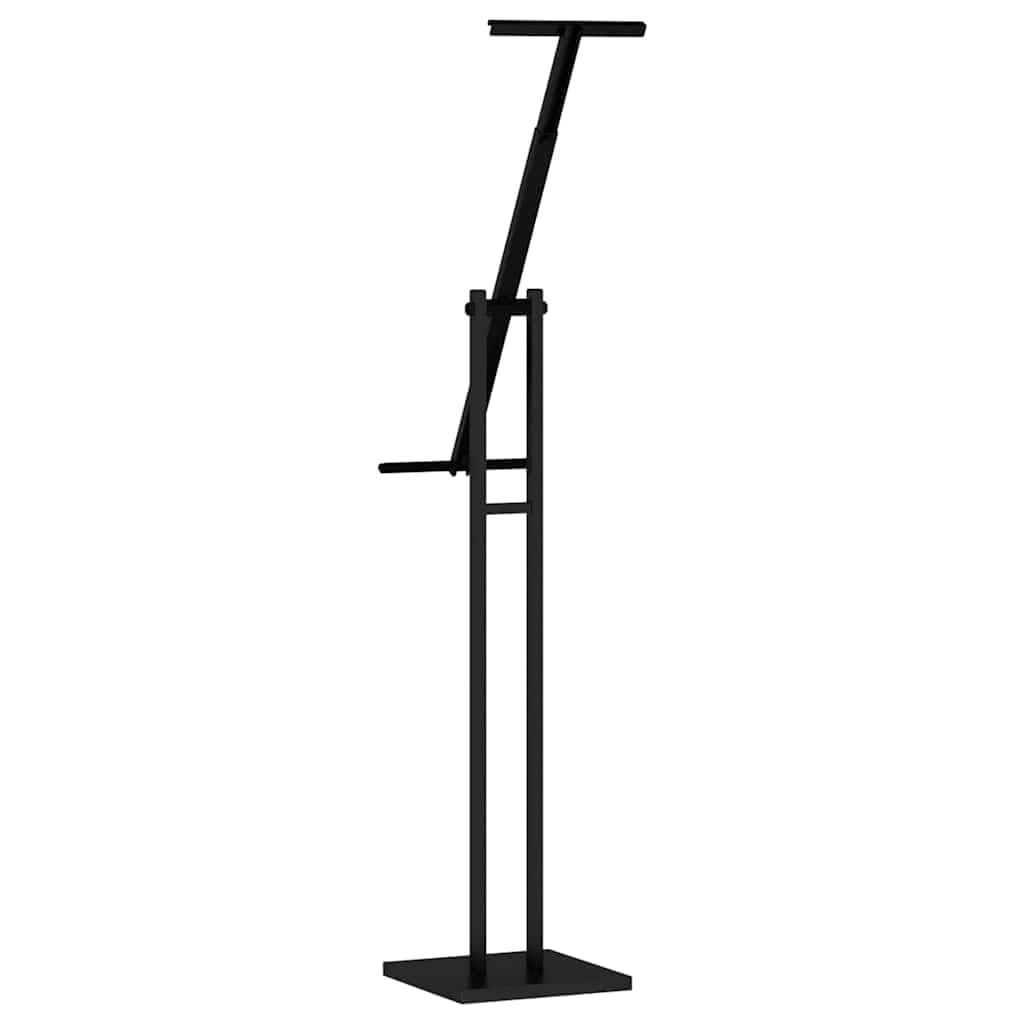 Stojak na plakaty, czarny, 26,5 x 26,5 cm, regulacja wysokości 126-150 cm, obracany o 360°, metalowy stojak na targi i wydarzenia