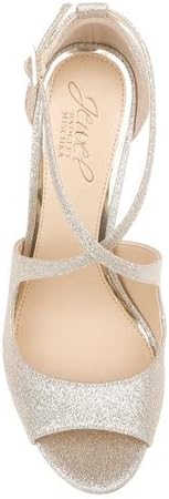 Jewel Badgley Mischka Jonna Glitter Peep Toe Pumps Silver | Image 6