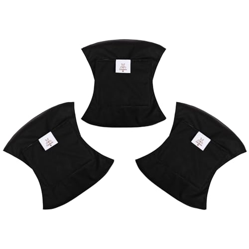 Image of CuteBone Dog Diapers Male Washable Belly Band for Male Dogs Wraps Black 3pcs a Pack DM44S