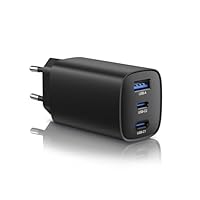 DEESOOCO USB C Ladegerät 65W PD USB C Netzteil 3-Port USBC Super Fast Charger Adapter mit GaN, PPS USB Schnellladegerät kompatibel mit MacBook Pro/Air, iPad, iPhone 17/16, Galaxy S25/S24/S23 Ultra