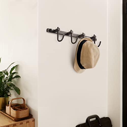 Wincase Bronze Towel Hooks, Bathroom Rail Hook Rack Wall Mounted, Antique Oil Rubbed Brass Cloth Coat Rack With 4 Hooks Farmhouse #TOP5