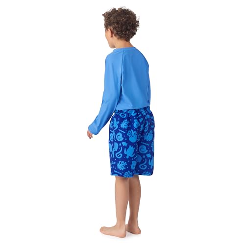 Image of Saint Eve Kids 2 Piece Swim Suit Short & Trunks Set with UPF 50+ Protection - Rash Guard Swimsuit Top & Shorts Sets for Boys