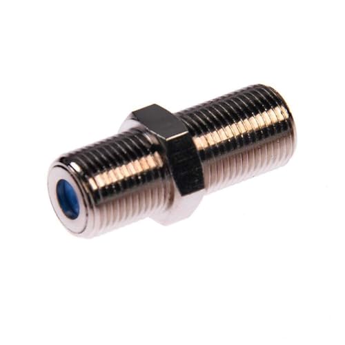 PPC F81 Conectores de barril de empalme CF81GHZM de alta frecuencia 3 GHz hembra Belden a hembra tipo F coaxial doble hembra adaptador de empalme (100) piezas