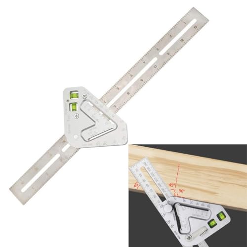 Regla Medidora Multifuncional para Carpintería de Acero Inoxidable miniatura 6