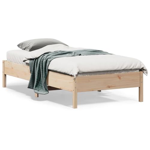 BOWEKAM Muebles, camas y accesorios, camas y marcos de cama, marco de cama sin colchón, 75 x 190 cm, tamaño pequeño, individual de madera maciza de pino
