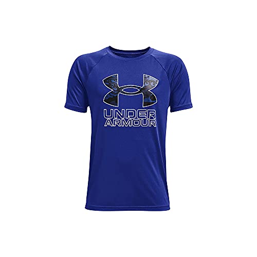 Image of Under Armour Boys' Tech Hybrid Printed Fill Short-Sleeve T-Shirt